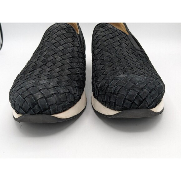 M GEMI The Cerchio Woven Leather Slip On Shoes Black Size 41 Italy Size 9.5 - Picture 10 of 10